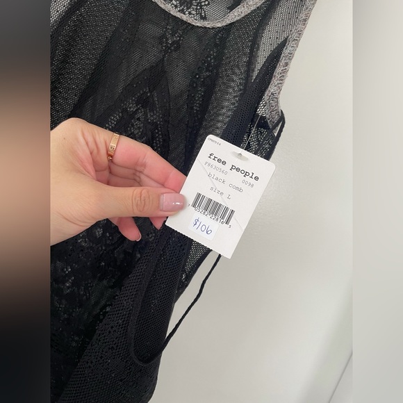 Free People - Black Lace Coverup  NWT - Picture 2 of 3